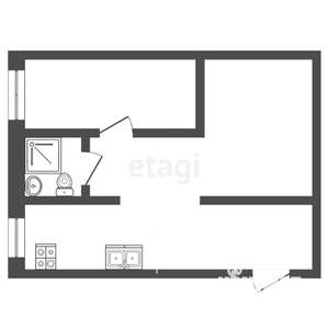 1-к квартира, вторичка, 36м2, 6/9 этаж