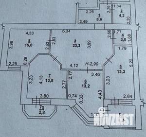 4-к квартира, вторичка, 100м2, 4/11 этаж
