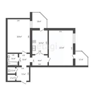2-к квартира, вторичка, 80м2, 9/15 этаж