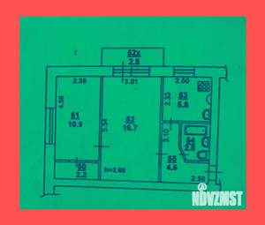 2-к квартира, вторичка, 43м2, 5/5 этаж