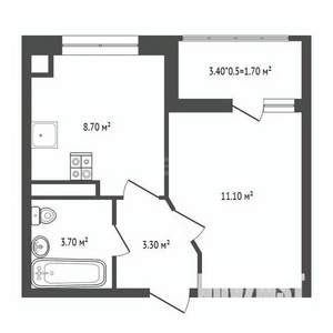 1-к квартира, вторичка, 29м2, 6/6 этаж