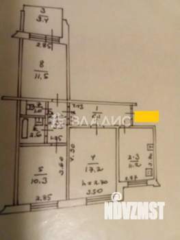 3-к квартира, вторичка, 63м2, 1/10 этаж