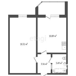 1-к квартира, вторичка, 38м2, 16/17 этаж