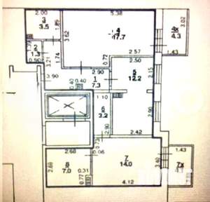 2-к квартира, вторичка, 66м2, 1/6 этаж