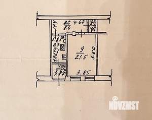 1-к квартира, вторичка, 42м2, 1/1 этаж