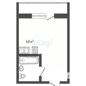 Студия квартира, вторичка, 28м2, 20/27 этаж