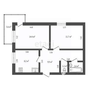2-к квартира, вторичка, 48м2, 7/14 этаж