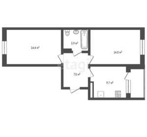 2-к квартира, вторичка, 50м2, 11/24 этаж