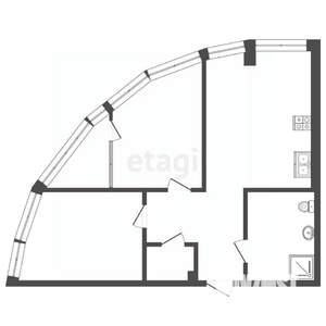 2-к квартира, вторичка, 60м2, 4/30 этаж