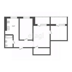3-к квартира, вторичка, 59м2, 7/9 этаж