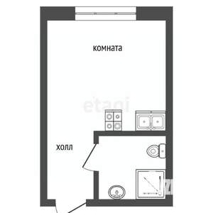 Студия квартира, вторичка, 27м2, 5/7 этаж