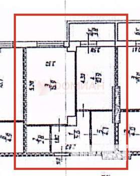 1-к квартира, вторичка, 41м2, 4/18 этаж