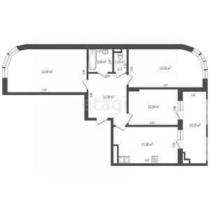3-к квартира, вторичка, 93м2, 2/16 этаж
