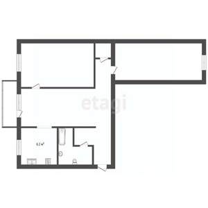 3-к квартира, вторичка, 57м2, 4/5 этаж