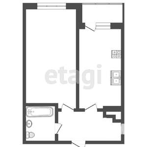 1-к квартира, вторичка, 43м2, 6/26 этаж