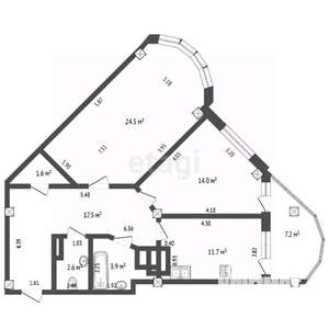 2-к квартира, вторичка, 76м2, 11/19 этаж