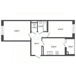 2-к квартира, вторичка, 58м2, 6/24 этаж