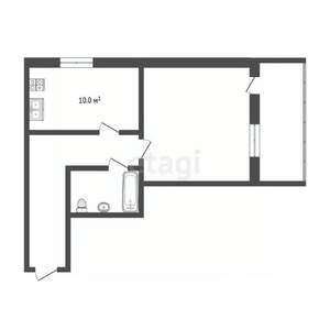 1-к квартира, вторичка, 47м2, 16/20 этаж