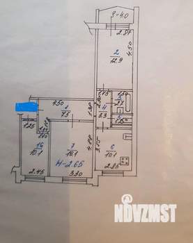 3-к квартира, вторичка, 64м2, 1/10 этаж