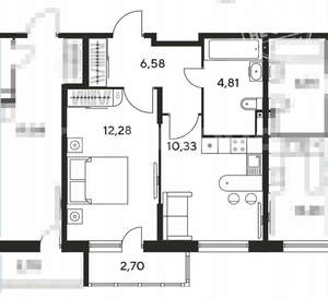 1-к квартира, вторичка, 34м2, 15/24 этаж