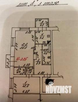 2-к квартира, вторичка, 68м2, 3/5 этаж