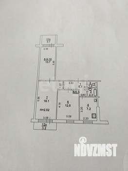 3-к квартира, вторичка, 60м2, 3/9 этаж