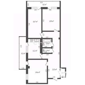 3-к квартира, вторичка, 108м2, 5/26 этаж