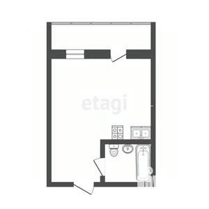 Студия квартира, вторичка, 28м2, 15/25 этаж