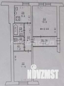 2-к квартира, вторичка, 47м2, 1/3 этаж