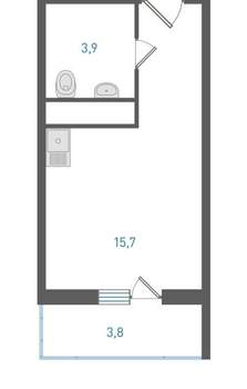 Студия квартира, вторичка, 21м2, 10/12 этаж