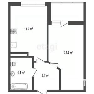 1-к квартира, вторичка, 36м2, 16/24 этаж