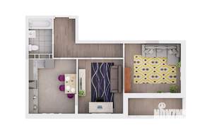 2-к квартира, вторичка, 53м2, 14/15 этаж