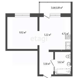 Студия квартира, вторичка, 27м2, 17/18 этаж