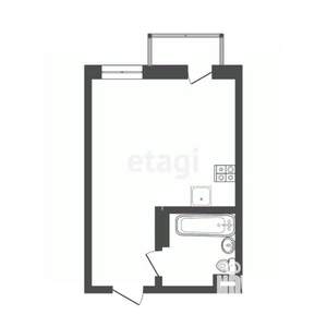 Студия квартира, вторичка, 18м2, 17/25 этаж