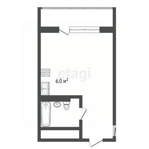 Студия квартира, вторичка, 33м2, 7/24 этаж