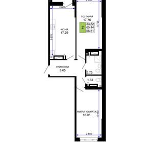 2-к квартира, вторичка, 67м2, 3/25 этаж