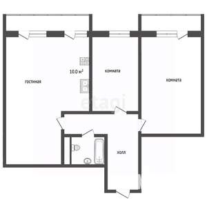 3-к квартира, вторичка, 93м2, 6/8 этаж