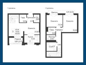 3-к квартира, вторичка, 80м2, 2/8 этаж