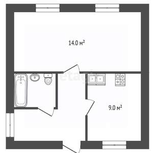 1-к квартира, вторичка, 26м2, 1/1 этаж
