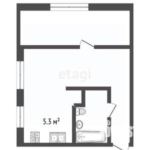 2-к квартира, вторичка, 39м2, 1/2 этаж