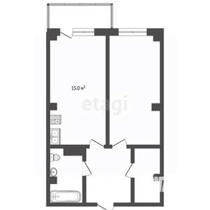 2-к квартира, вторичка, 59м2, 7/17 этаж