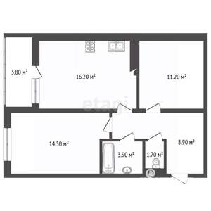 2-к квартира, вторичка, 60м2, 14/19 этаж
