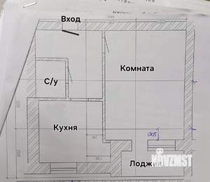 1-к квартира, вторичка, 36м2, 6/9 этаж