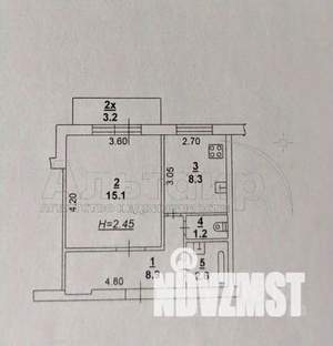 1-к квартира, вторичка, 39м2, 5/9 этаж