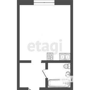 1-к квартира, вторичка, 33м2, 1/9 этаж