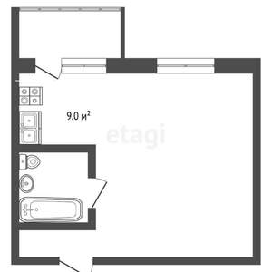 1-к квартира, вторичка, 42м2, 15/24 этаж