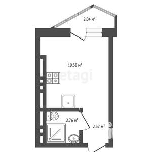 1-к квартира, вторичка, 37м2, 13/25 этаж