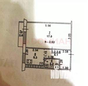1-к квартира, вторичка, 30м2, 3/10 этаж