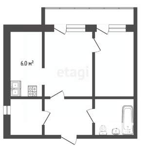 2-к квартира, вторичка, 42м2, 13/16 этаж