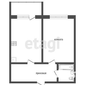 1-к квартира, вторичка, 41м2, 7/26 этаж